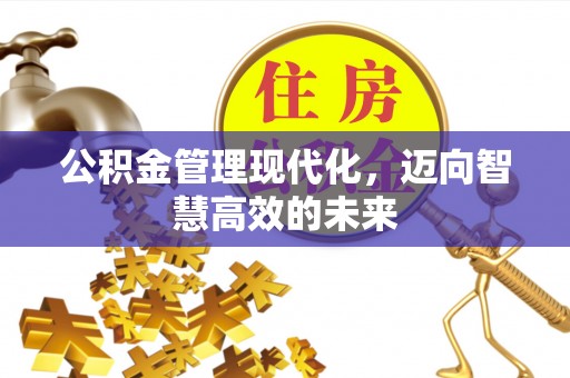 茄萣公积金管理现代化，迈向智慧高效的未来