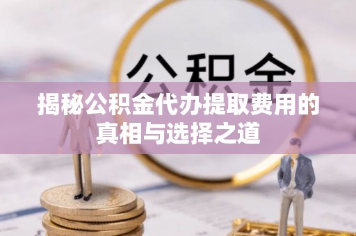 茄萣揭秘公积金代办提取费用的真相与选择之道