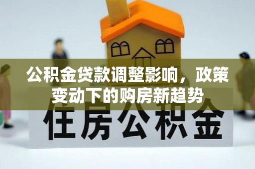 茄萣公积金贷款调整影响，政策变动下的购房新趋势
