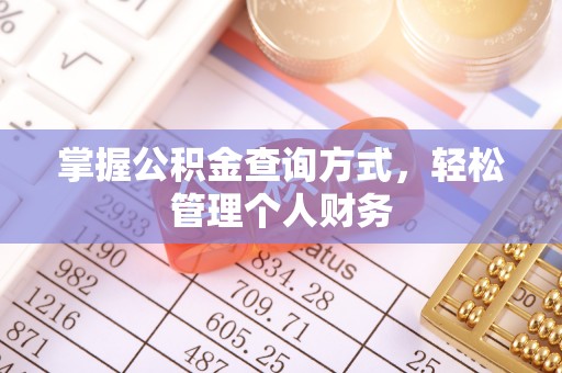 茄萣掌握公积金查询方式，轻松管理个人财务